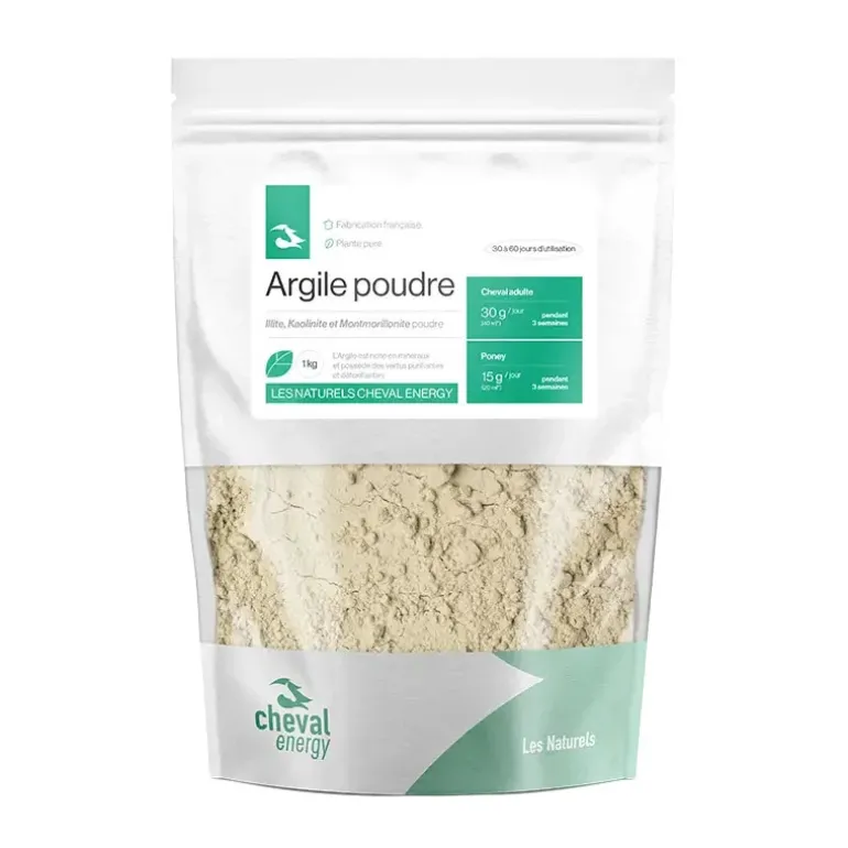 Cheval Energy Argile alimentaire verte poudre