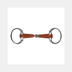 Mors à olive à simple brisure en inox gainé cuir