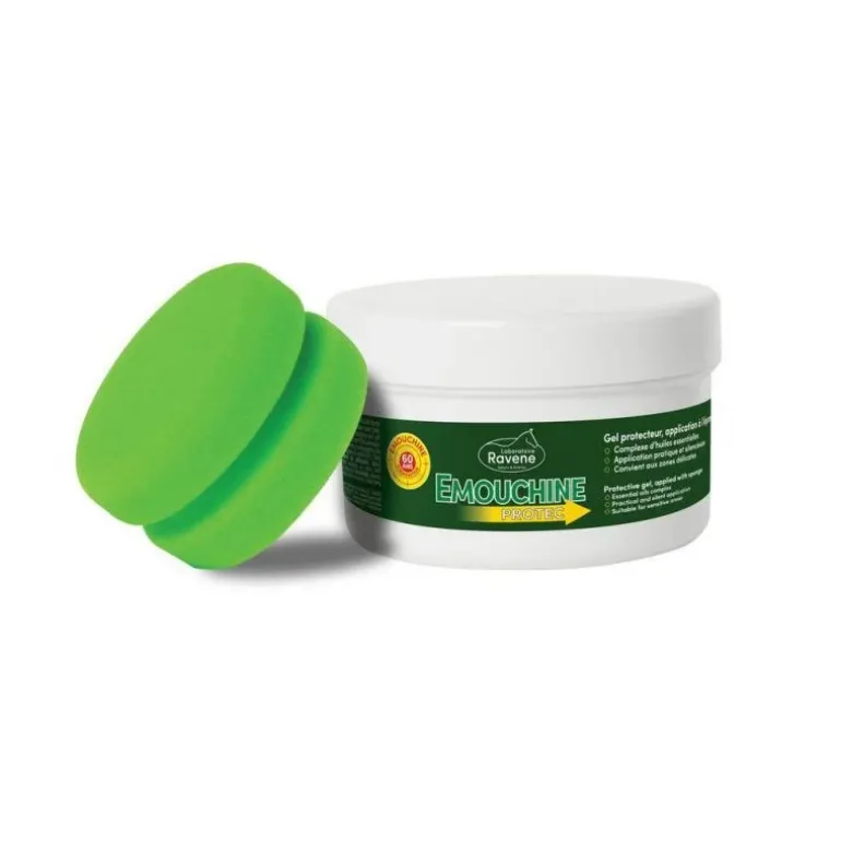 Ravene Emouchine Protec Gel avec Éponge Mouches Cheval